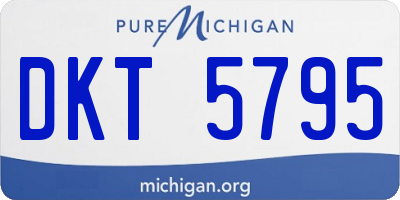 MI license plate DKT5795