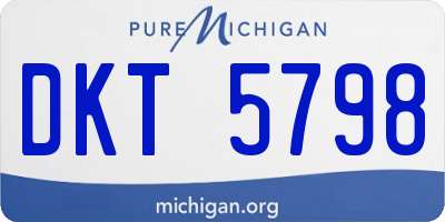MI license plate DKT5798