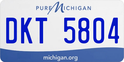 MI license plate DKT5804
