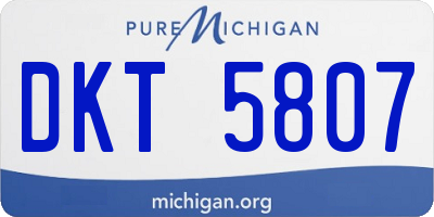 MI license plate DKT5807