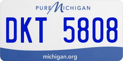 MI license plate DKT5808