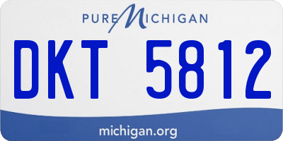 MI license plate DKT5812
