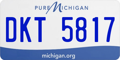 MI license plate DKT5817