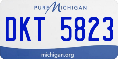 MI license plate DKT5823