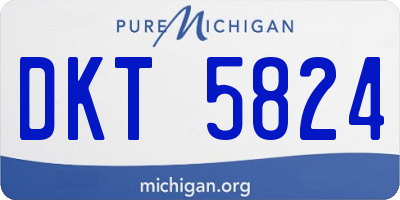 MI license plate DKT5824