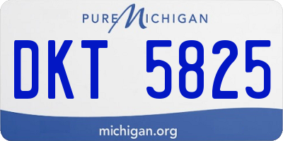 MI license plate DKT5825