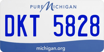 MI license plate DKT5828