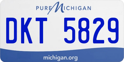 MI license plate DKT5829