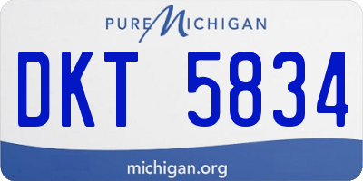 MI license plate DKT5834