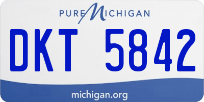 MI license plate DKT5842