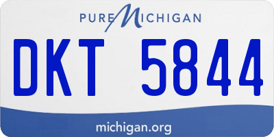 MI license plate DKT5844