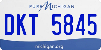 MI license plate DKT5845