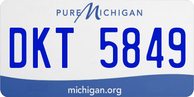 MI license plate DKT5849