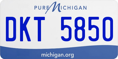 MI license plate DKT5850