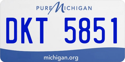 MI license plate DKT5851