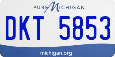 MI license plate DKT5853