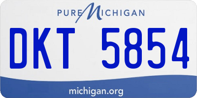 MI license plate DKT5854