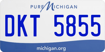 MI license plate DKT5855