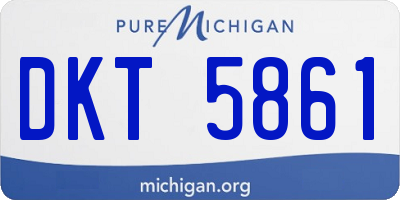 MI license plate DKT5861