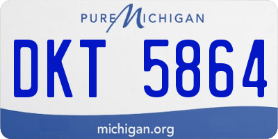MI license plate DKT5864