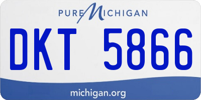 MI license plate DKT5866