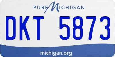 MI license plate DKT5873