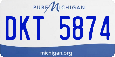 MI license plate DKT5874