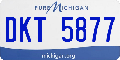 MI license plate DKT5877