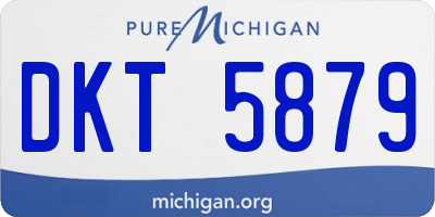 MI license plate DKT5879