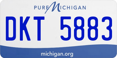MI license plate DKT5883