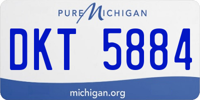 MI license plate DKT5884