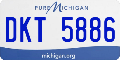 MI license plate DKT5886