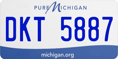 MI license plate DKT5887