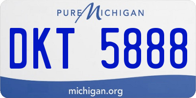 MI license plate DKT5888