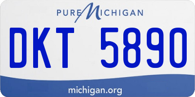 MI license plate DKT5890