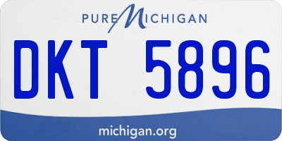 MI license plate DKT5896