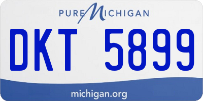 MI license plate DKT5899