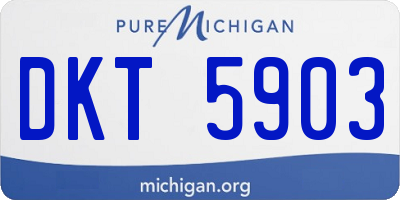 MI license plate DKT5903