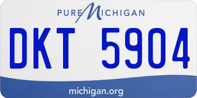 MI license plate DKT5904