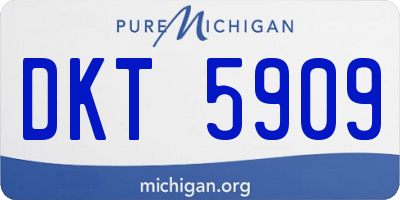 MI license plate DKT5909
