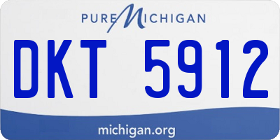 MI license plate DKT5912