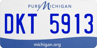 MI license plate DKT5913