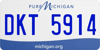 MI license plate DKT5914