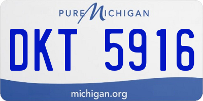 MI license plate DKT5916