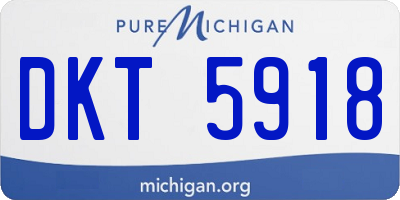 MI license plate DKT5918