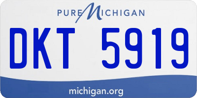 MI license plate DKT5919