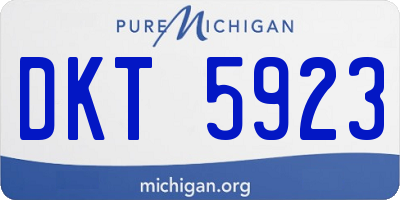 MI license plate DKT5923