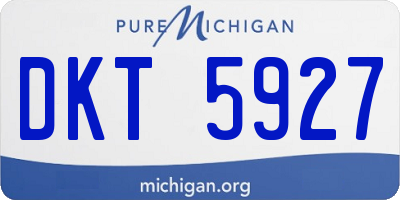 MI license plate DKT5927