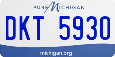 MI license plate DKT5930
