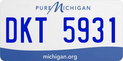 MI license plate DKT5931